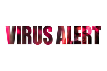 Alert text with people background.