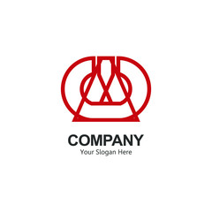 letter logo CAD, with line art design. two letters merging. white isolated. logo / icon for company and design needs. modern template. vector