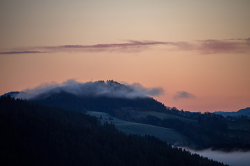 Sonnenaufgang in der Zentralschweiz