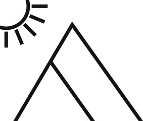 sun and mountain logo