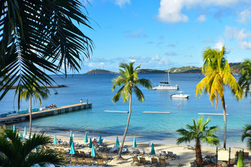 Frenchman's cove, St. Thomas, United States Virgin Islands, Caribbean Sea Coastline, Vacation...