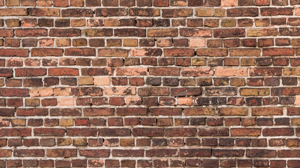 A beautiful old brick wall. Ancient brickwork texture for background.