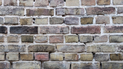 Texture of an ancient brick wall.