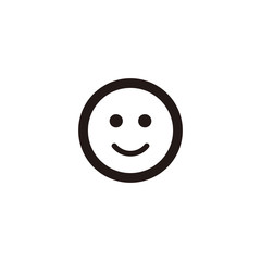 Smiling emoticon icon vector illustration symbol