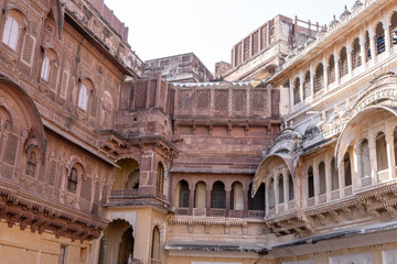 Obraz premium mehrangarh fort windows detailed
