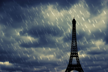 Effel tower on sky background