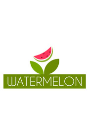 Fresh watermelon logo on a white background