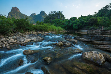 Naklejka na ściany i meble Rapid river in mountain of Vietnam
