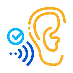 Good Hearing Perception Icon Vector. Outline Good Hearing Perception Sign. Isolated Contour Symbol Illustration