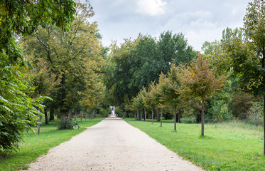 Walking in the palace garden of Charlottenburg on an autumn day, a district of the Charlottenburg-Wilmersdorf borough