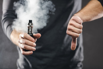 Vaping e-liquid from an electronic cigarette