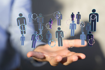 Working With New Modern Computer Show Social Network