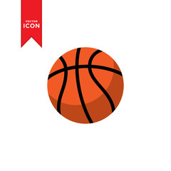 Basketball icon vector. Simple design on white background.