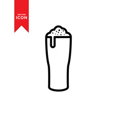 Beer icon vector. Simple design on white background.