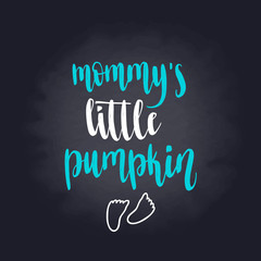 Obraz premium Pregnancy handwritten calligraphy vector phrase. Maternity quote lettering.