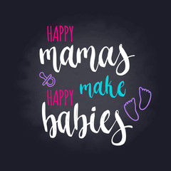 Pregnancy handwritten calligraphy vector phrase. Maternity quote lettering.
