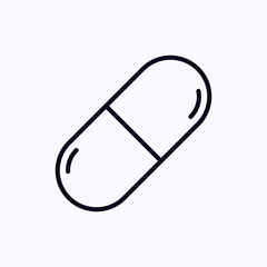 medicines pills icon thin line