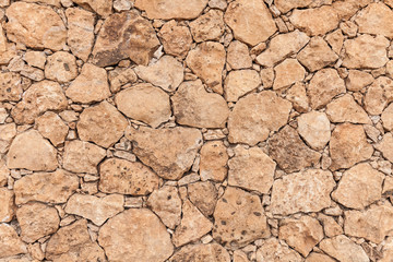 Old natural brown stone wall.