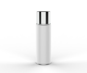 Blank spray tin can for branding. 3d render illustration.