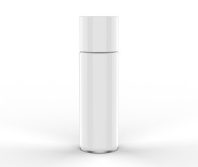 Blank spray tin can for branding. 3d render illustration.