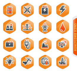 Alternative energy icons set