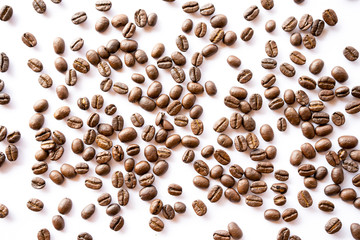 coffee beans on white background