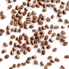 coffee beans on white background