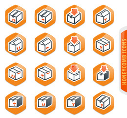 Simple icons set of box