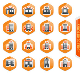Buildings icons set