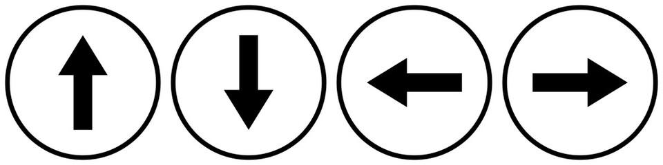 Fototapeta premium 4 Pfeil Icons im Kreis