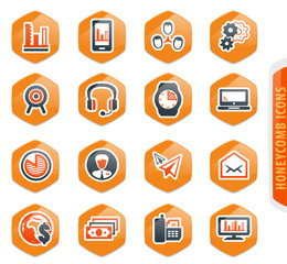 Business management and human resources icons set