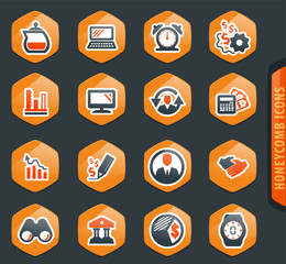 Business management and human resources icons set
