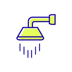 Shower line icon vector