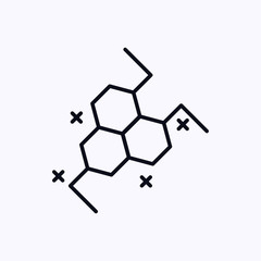 Fototapeta premium DNA icon thin isolated on white background