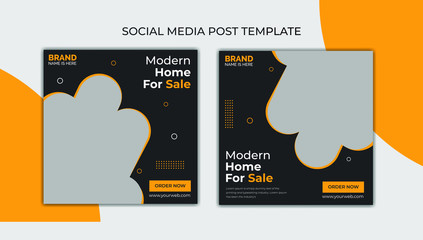 Home sale social media post design template