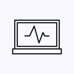 Electrocardiogram Machine icon thin line