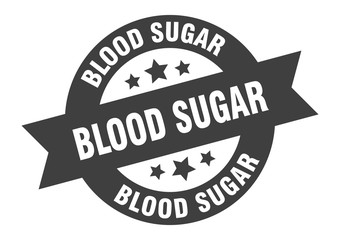 blood sugar sign. blood sugar round ribbon sticker. blood sugar tag