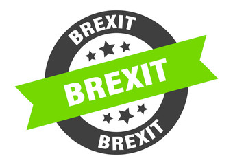 brexit sign. brexit round ribbon sticker. brexit tag