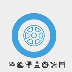 car tyre icon vector illustration symbol for website and graphic design