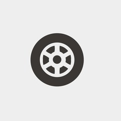 car tyre icon vector illustration symbol for website and graphic design