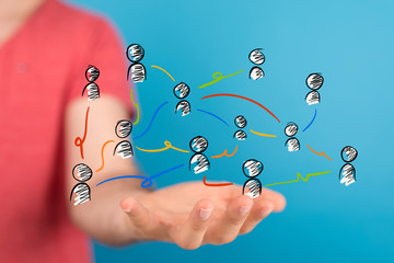 Concept of teamwork and partnership