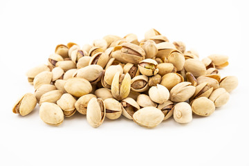 Walnuts on the white background