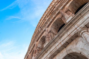 Fototapeta premium Ancient Roman Colosseum is one of the main tourist attractions in Europe.