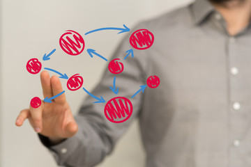 Digital Network and data concept.