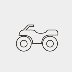 quad bike icon vector illustration symbol for website and graphic design