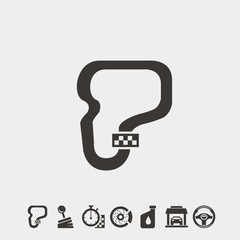 race lap icon vector illustration symbol for website and graphic design