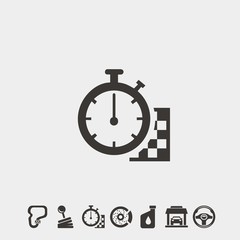 race lap timer icon vector illustration symbol for website and graphic design