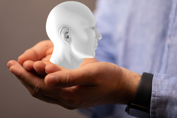 Frame of Mind series. Composition of human face .