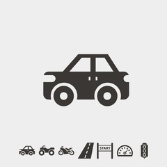 sedan car icon vector illustration symbol for website and graphic design