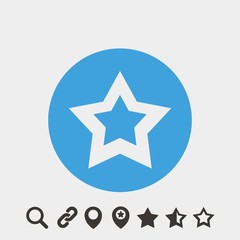 star icon vector illustration symbol for website and graphic design